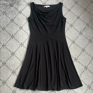 Evan Picone Black Fit and Flare Dress